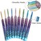 9 Pieces Magic Mermaid Crochet Hoook Solft Warm Crochet Hook Kit Complete 2.0-6.0mm Aluminum Knitting Hook for Crochet Yarn Craft (Patent Pending) (Mermaid)
